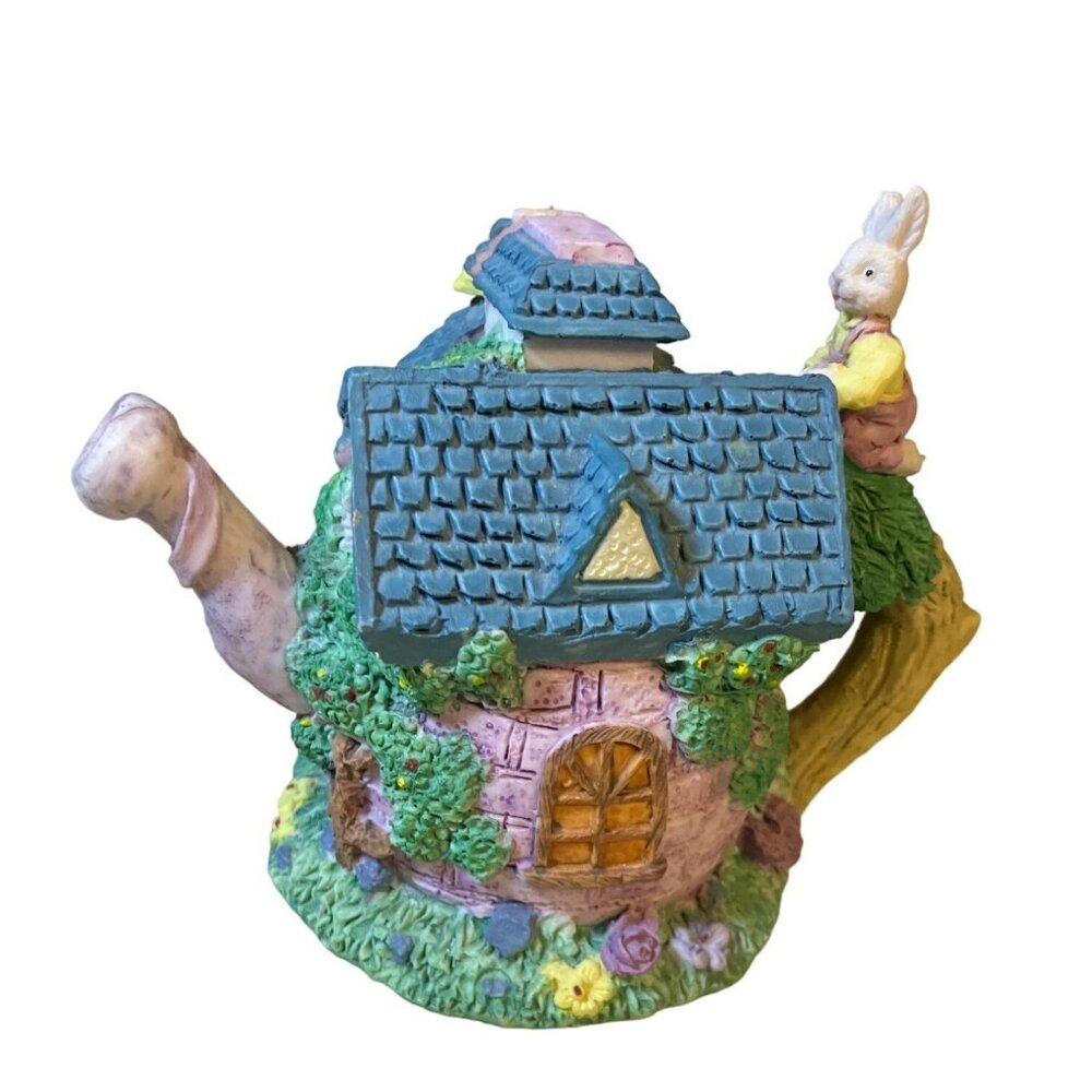 Decorative Easter Village Teapot Shaped House - Picture 5 of 14